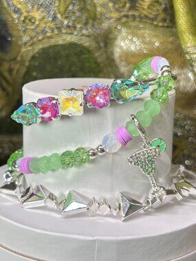 Bomb Party "Puerto Rican Paradise" Summer Stacks 3 Bracelet Set with Margarita